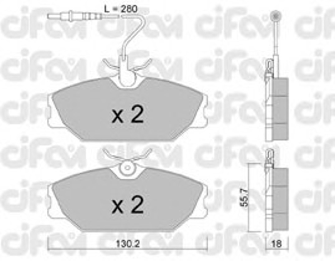 Колодки тормозные дисковые CIFAM 822-142-0