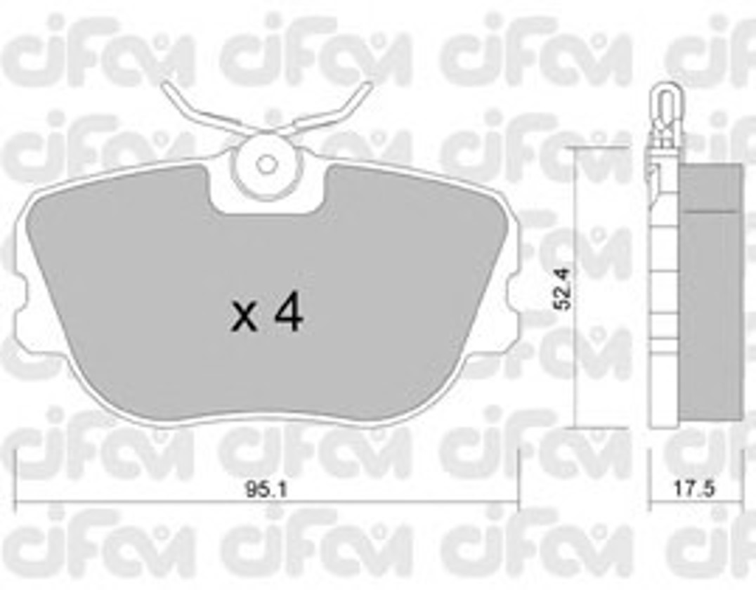 Комплект тормозных колодок дисковый тормоз CIFAM 822-150-0