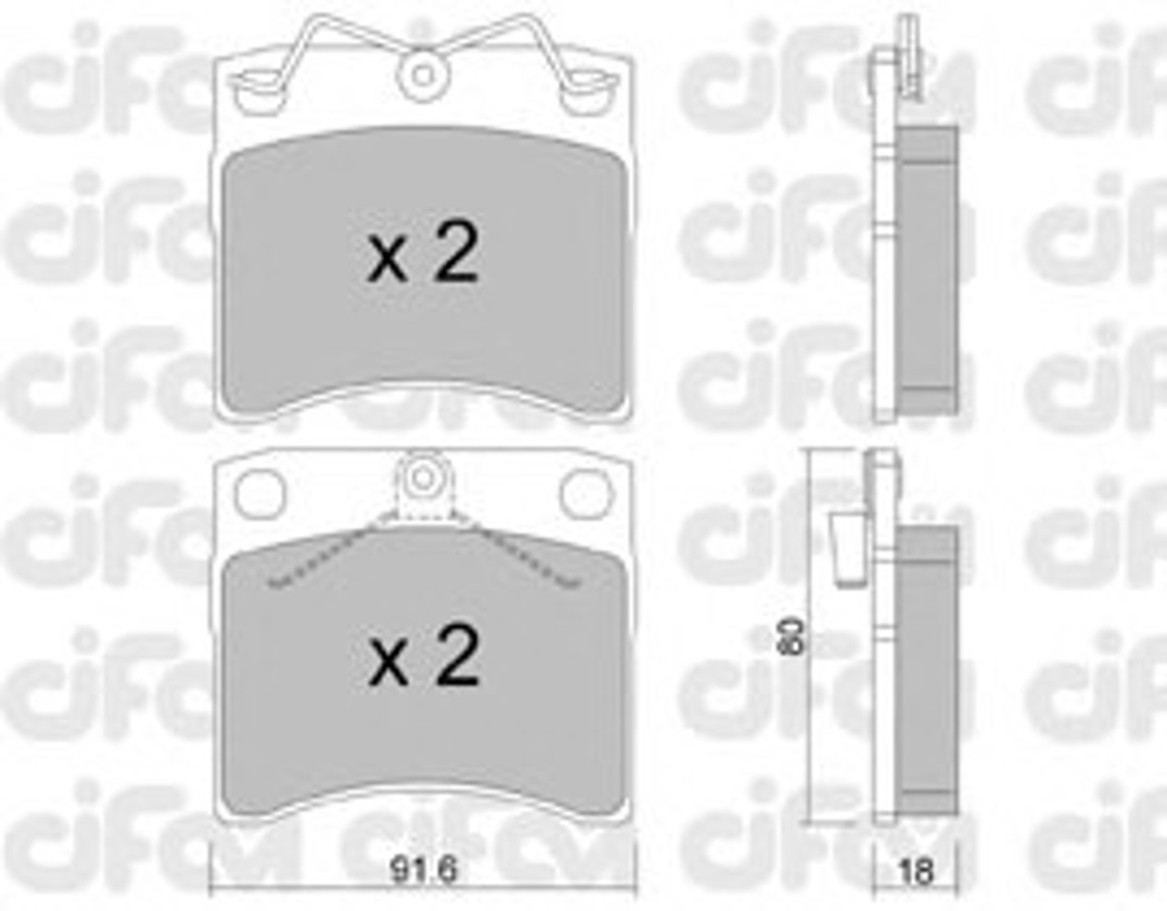 Колодки тормозные дисковые CIFAM 822-163-1