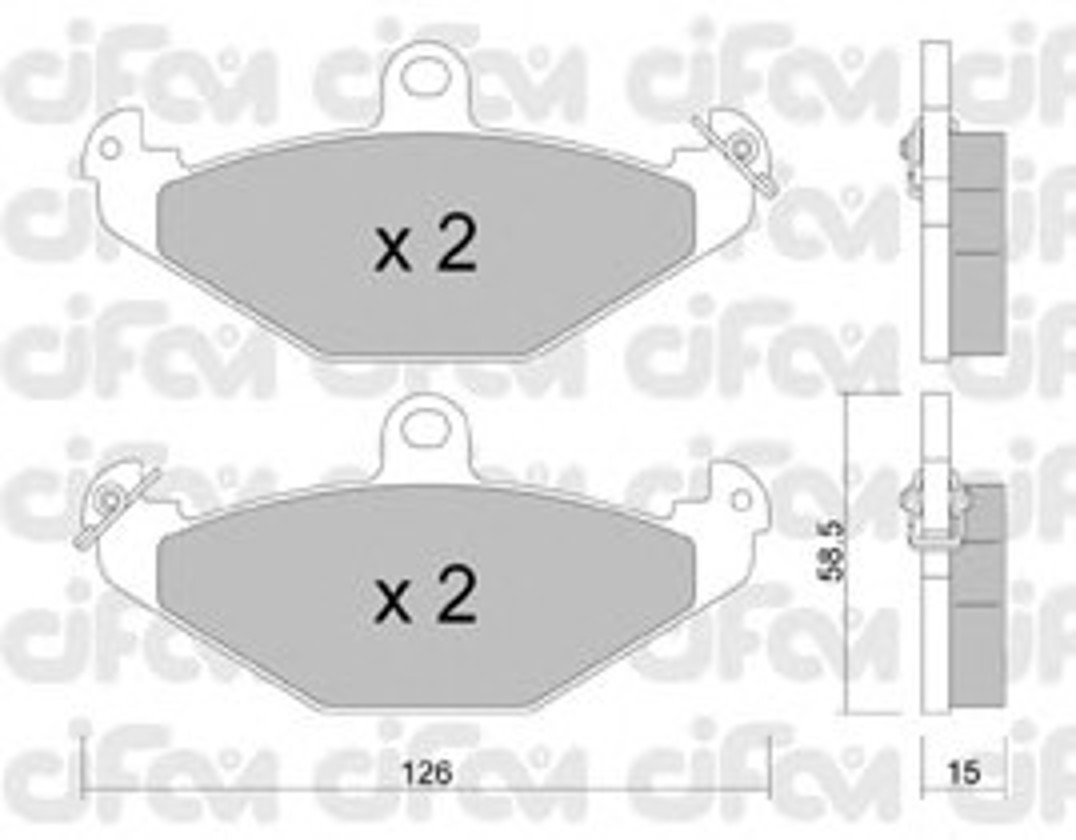 Комплект тормозных колодок дисковый тормоз CIFAM 822-165-0