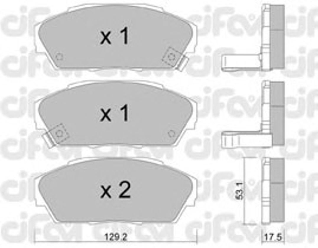 Комплект тормозных колодок дисковый тормоз CIFAM 822-171-0