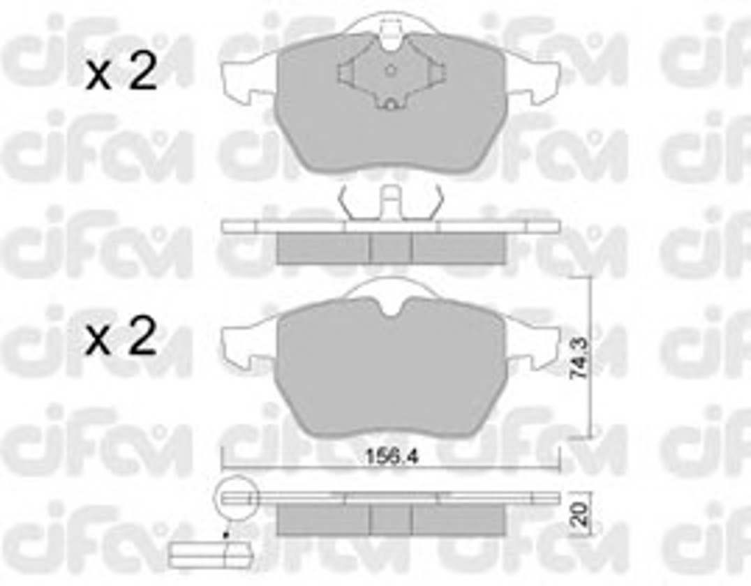 Колодки тормозные дисковые CIFAM 822-181-2