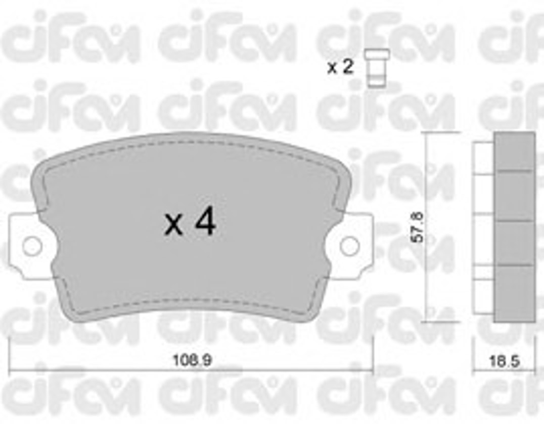 Колодки тормозные дисковые CIFAM 822-186-0