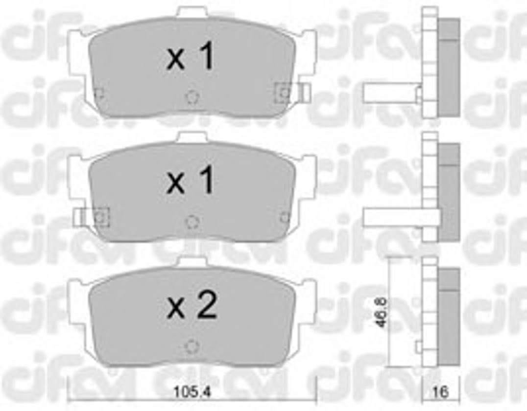 Комплект тормозных колодок дисковый тормоз CIFAM 822-193-1