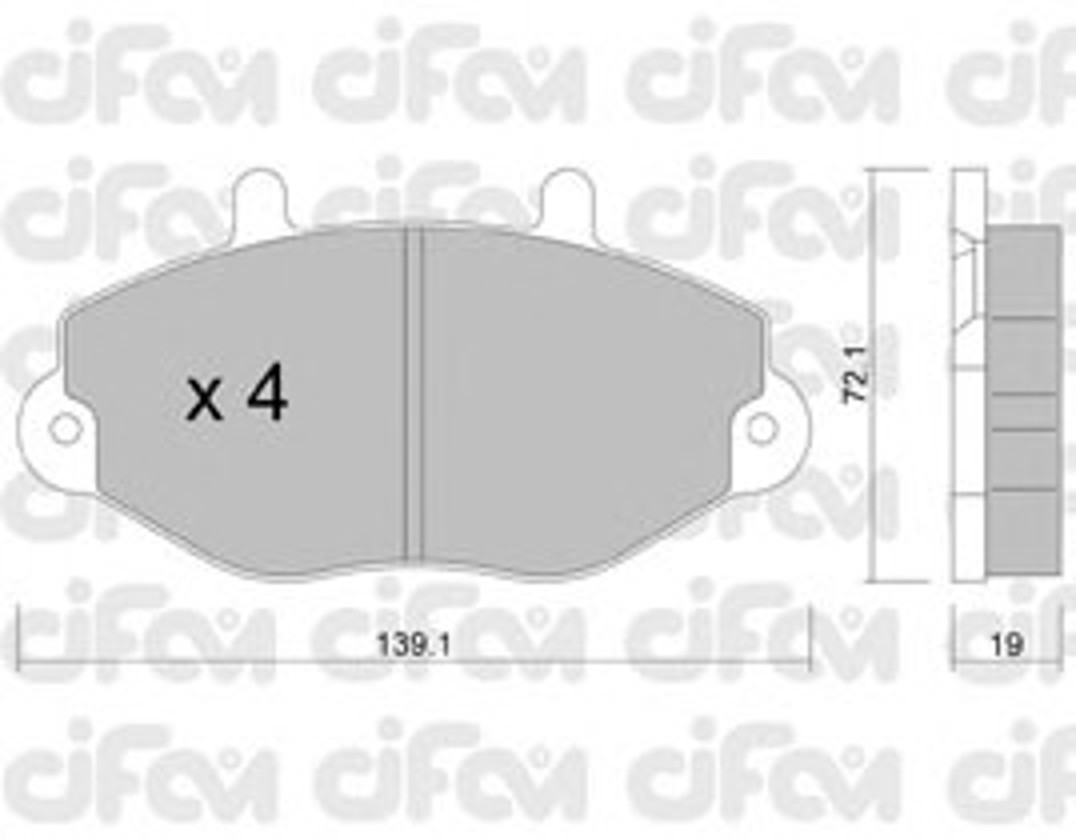 Колодки тормозные дисковые CIFAM 822-195-0