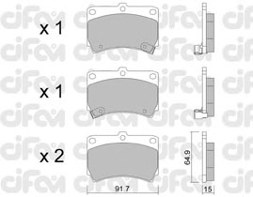 Колодки тормозные дисковые CIFAM 822-196-0