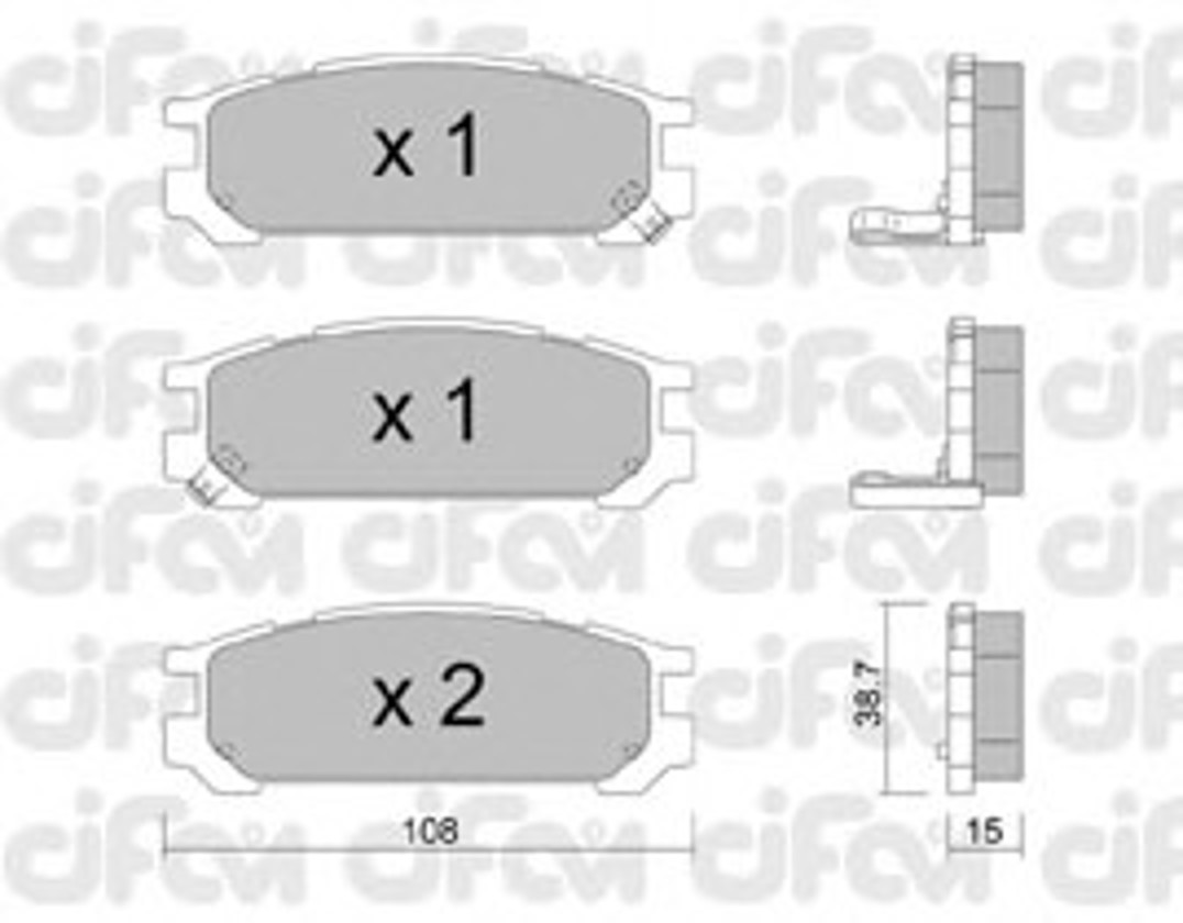 Комплект тормозных колодок дисковый тормоз CIFAM 822-204-0