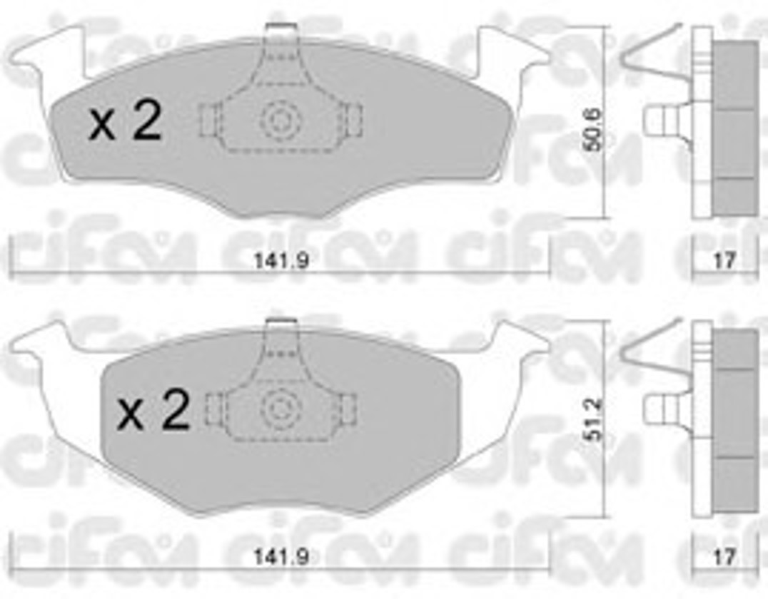 Колодки тормозные дисковые CIFAM 822-206-0