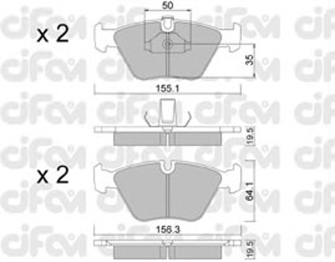 Комплект тормозных колодок дисковый тормоз CIFAM 822-207-0