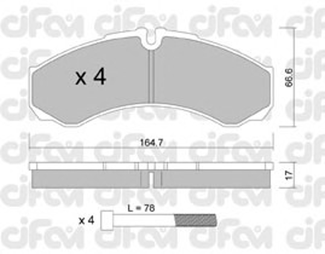 Колодки тормозные дисковые CIFAM 822-212-3