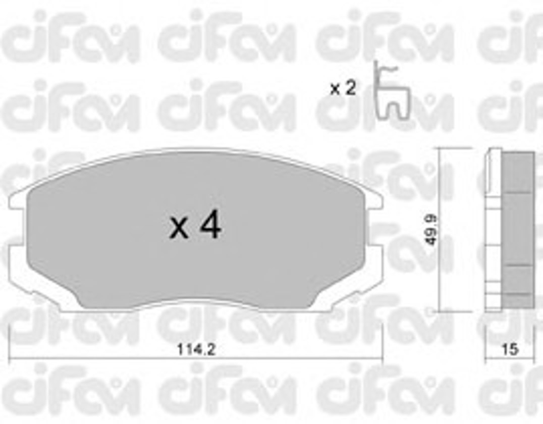 Колодки тормозные дисковые CIFAM 822-221-1