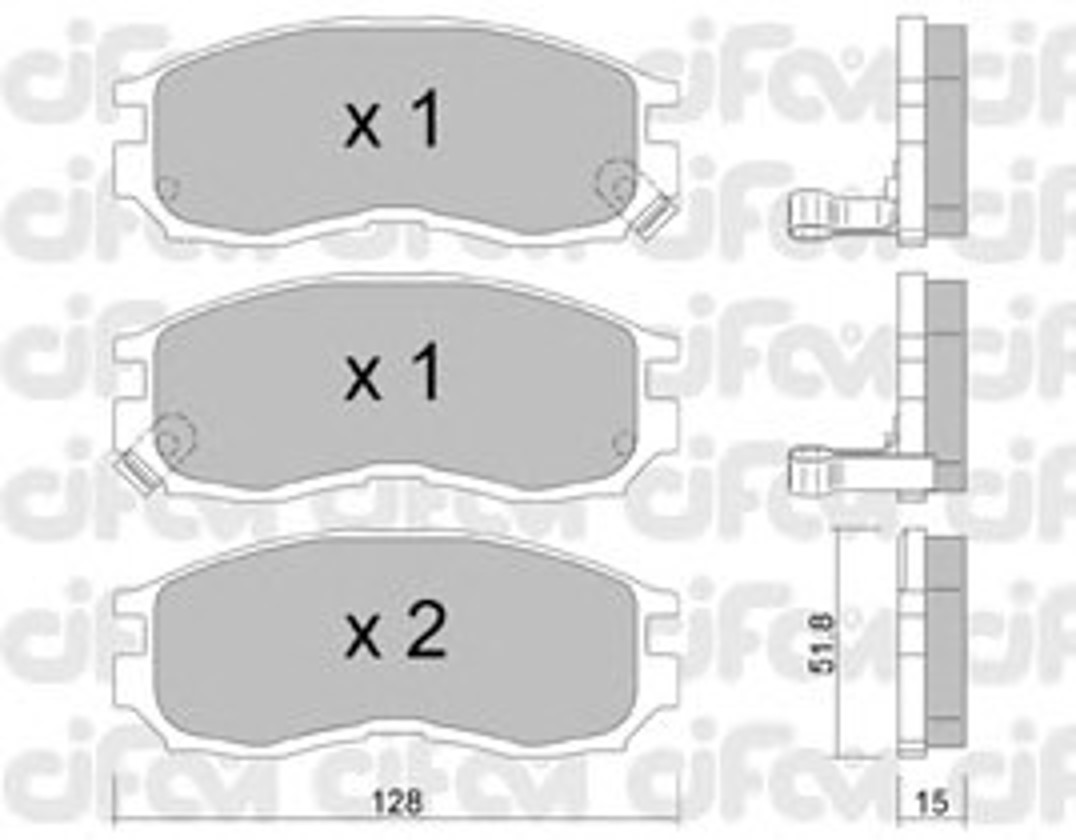 Колодки тормозные дисковые CIFAM 822-224-0