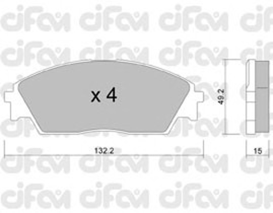 Комплект тормозных колодок дисковый тормоз CIFAM 822-236-0
