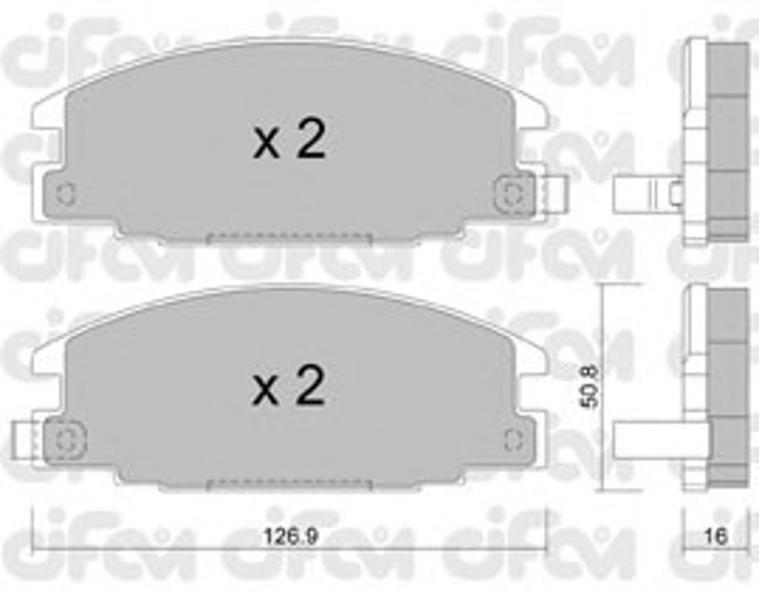 Комплект тормозных колодок дисковый тормоз CIFAM 822-244-0
