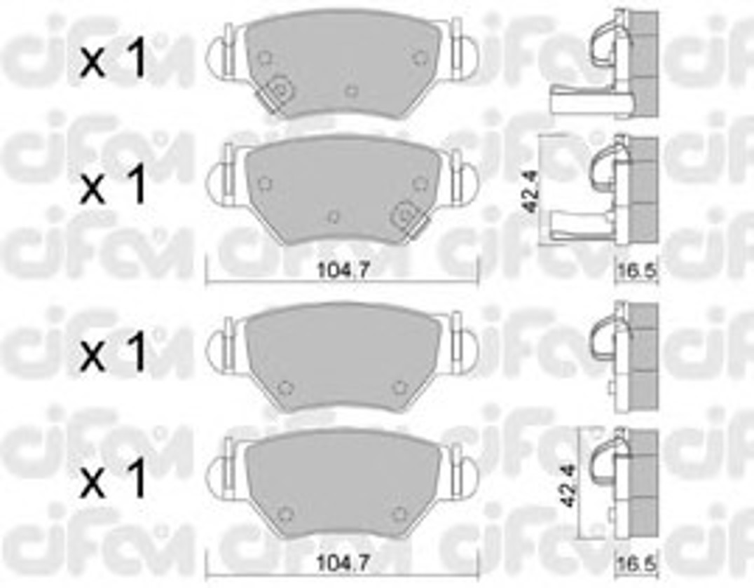 Колодки тормозные дисковые CIFAM 822-259-0