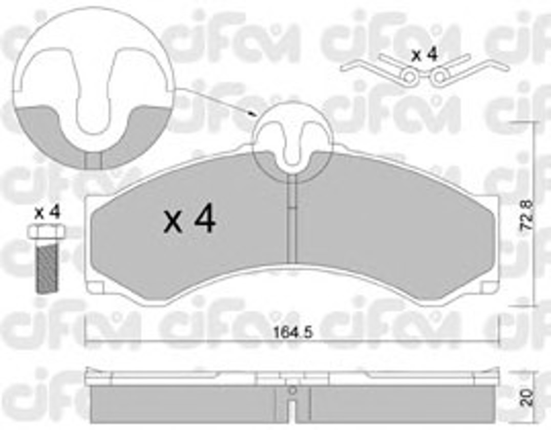Колодки тормозные дисковые комплект CIFAM 822-262-0
