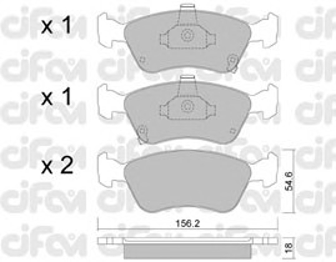 Колодки тормозные дисковые CIFAM 822-287-0