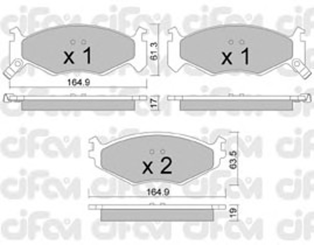 Колодки тормозные дисковые CIFAM 822-289-0