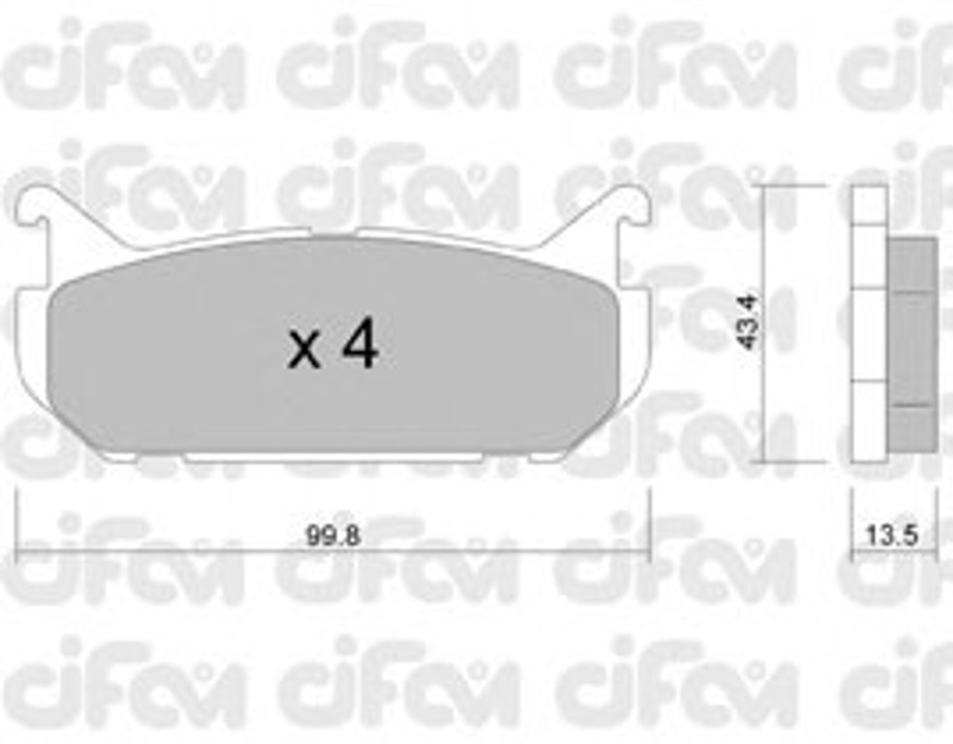 Комплект тормозных колодок дисковый тормоз CIFAM 822-303-0