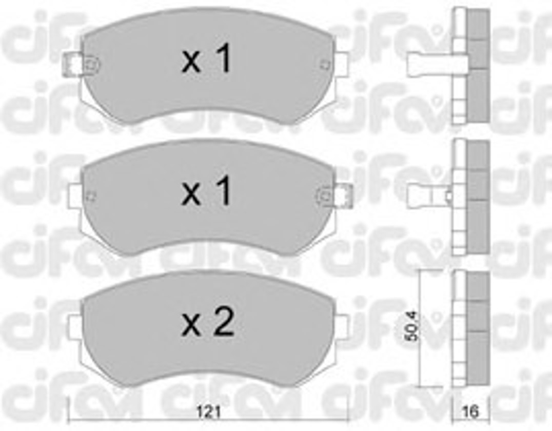 Комплект тормозных колодок дисковый тормоз CIFAM 822-304-0