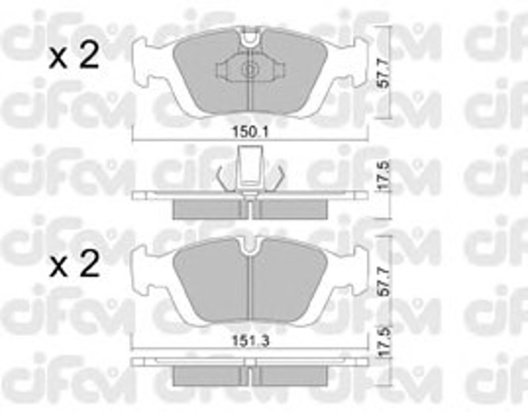 Колодки тормозные дисковые CIFAM 822-312-0