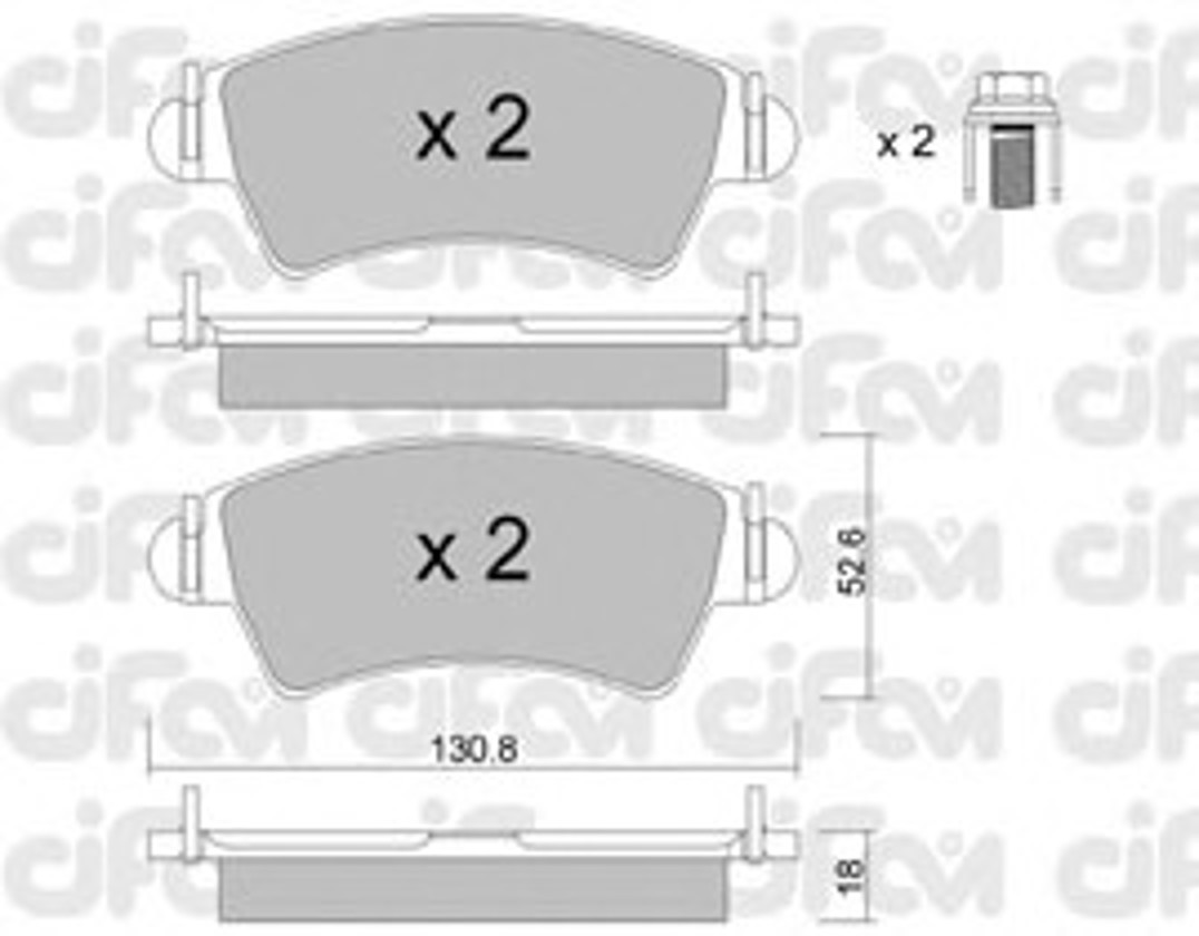 Комплект тормозных колодок дисковый тормоз CIFAM 822-313-0