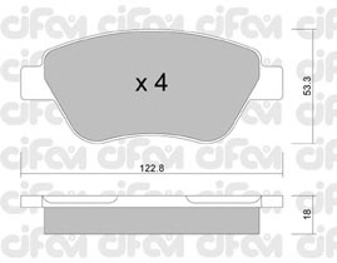 Колодки тормозные дисковые CIFAM 822-321-1