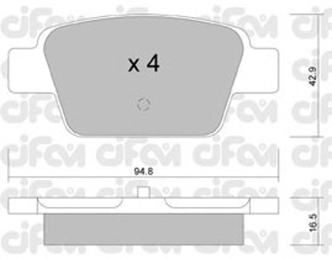 Комплект тормозных колодок дисковый тормоз CIFAM 822-323-0