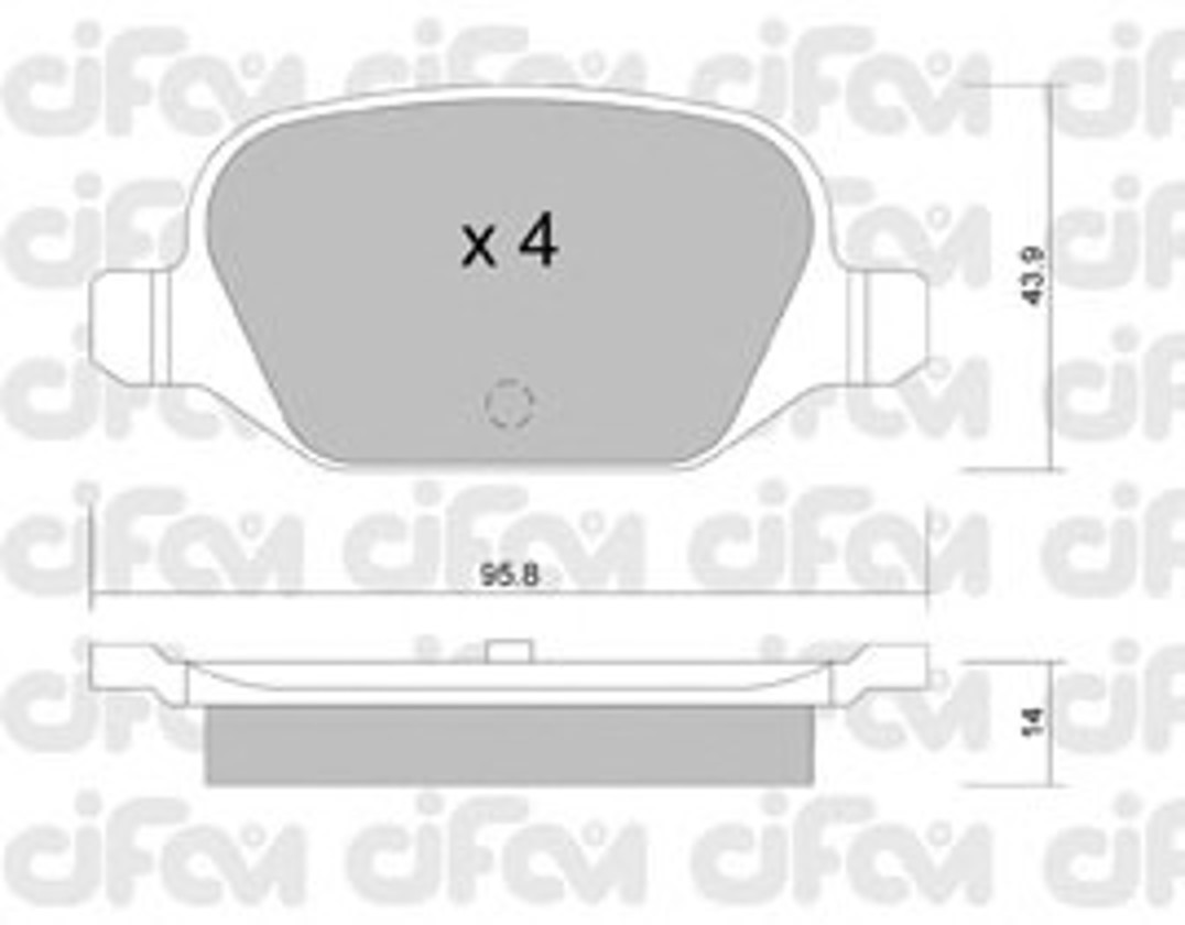Колодки тормозные дисковые CIFAM 822-324-0