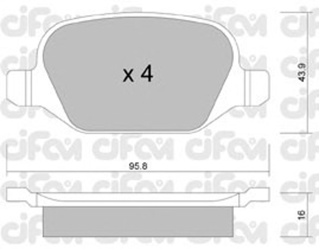 Комплект тормозных колодок дисковый тормоз CIFAM 822-324-1