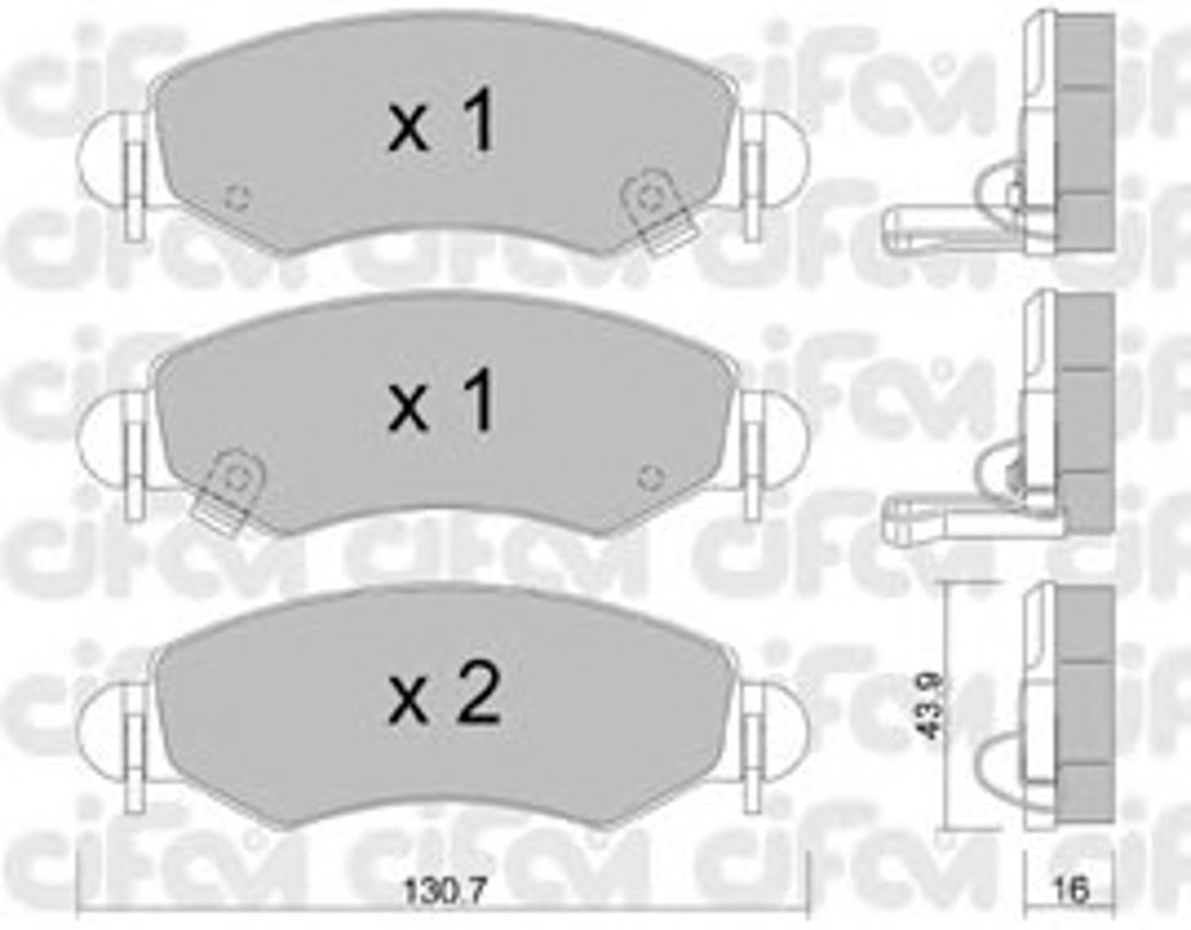 Колодки тормозные дисковые CIFAM 822-339-1