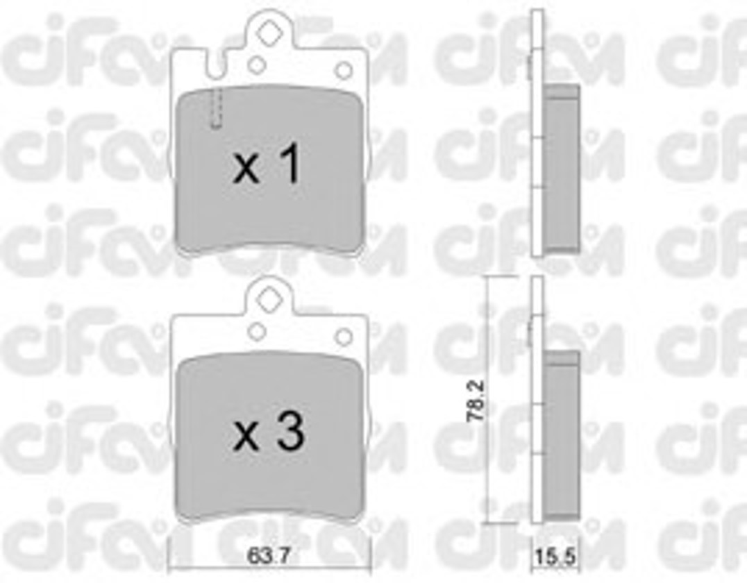 Комплект тормозных колодок дисковый тормоз CIFAM 822-344-0