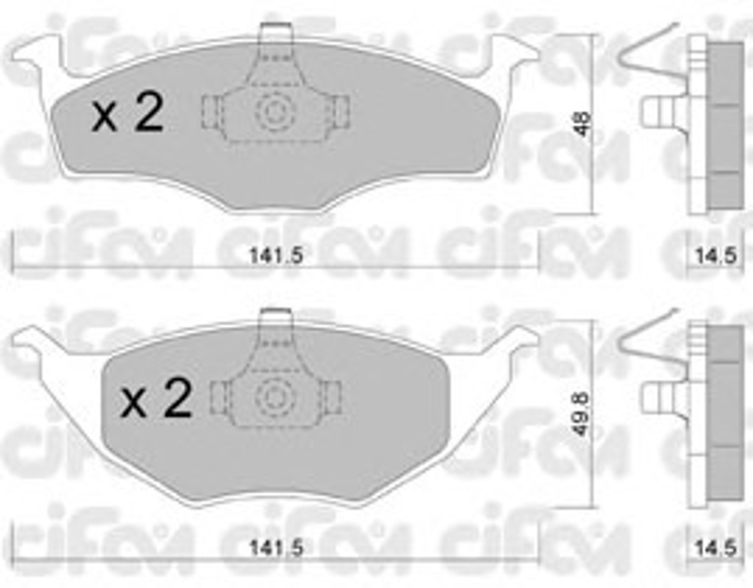 Колодки тормозные дисковые CIFAM 822-345-0