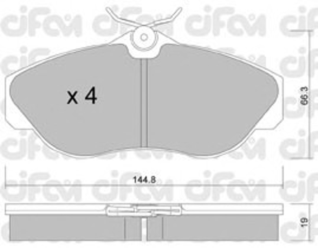 Комплект тормозных колодок дисковый тормоз CIFAM 822-350-0