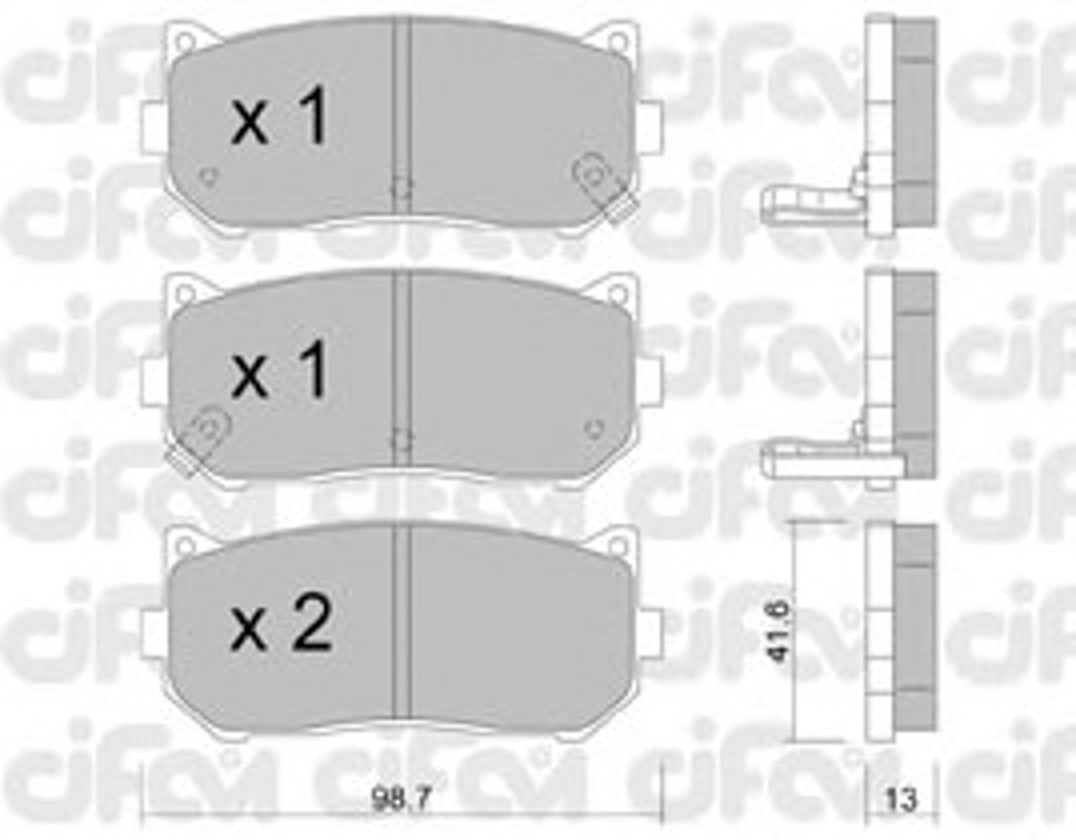 Комплект тормозных колодок дисковый тормоз CIFAM 822-372-0