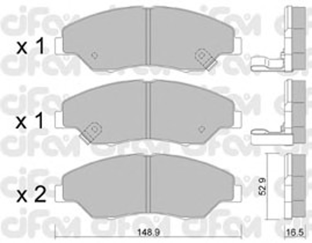 Комплект тормозных колодок дисковый тормоз CIFAM 822-376-0