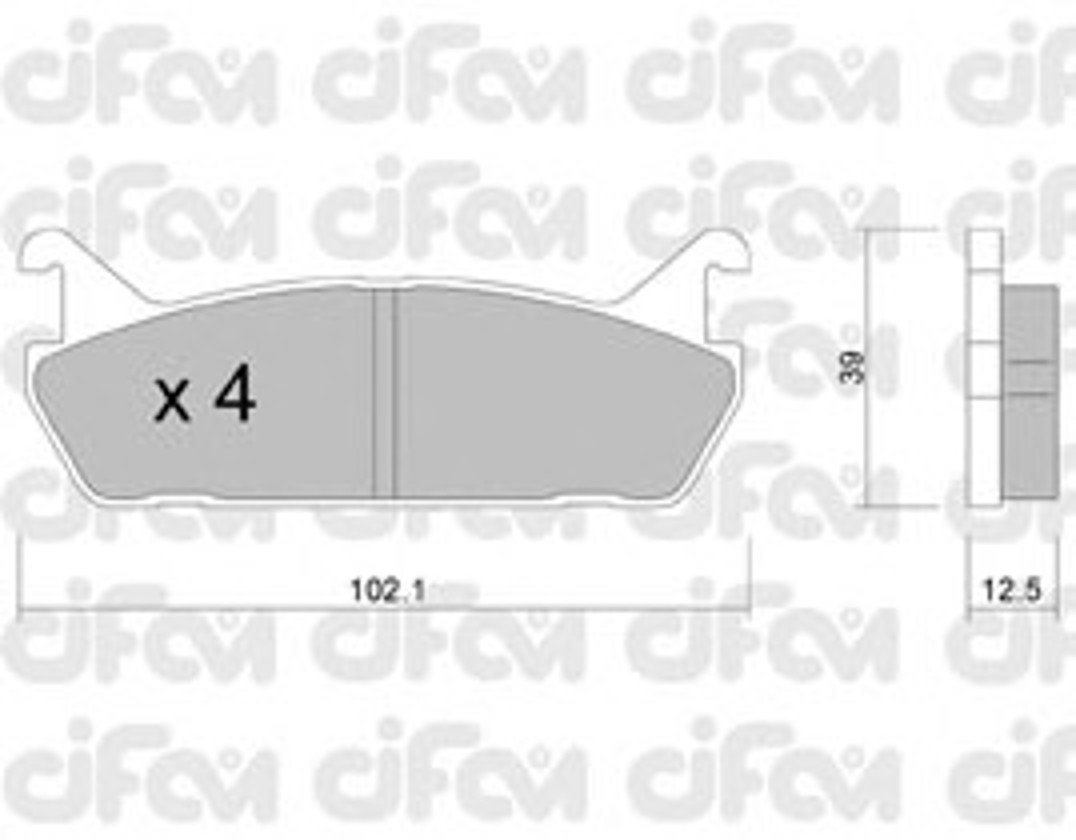 Комплект тормозных колодок дисковый тормоз CIFAM 822-390-0