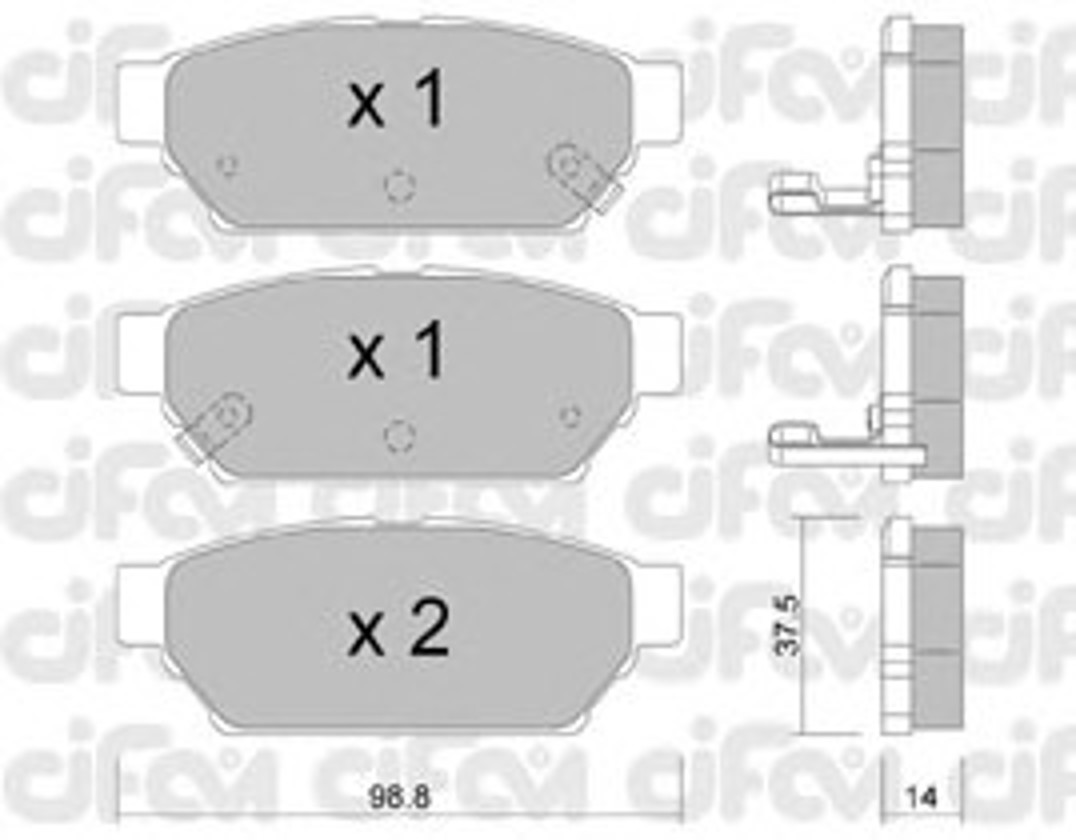 Колодки тормозные дисковые CIFAM 822-396-0