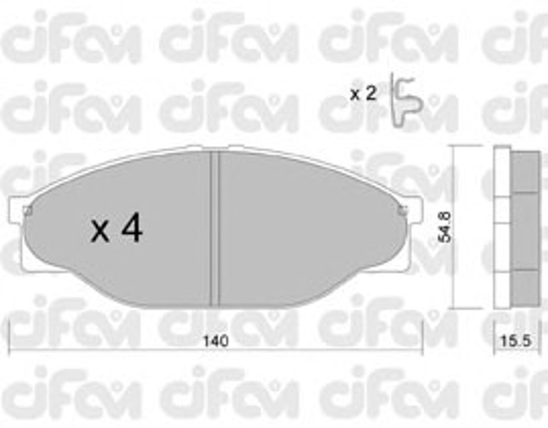 Колодки тормозные дисковые CIFAM 822-433-0