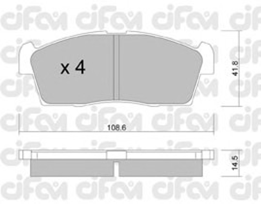 Колодки тормозные дисковые CIFAM 822-439-0