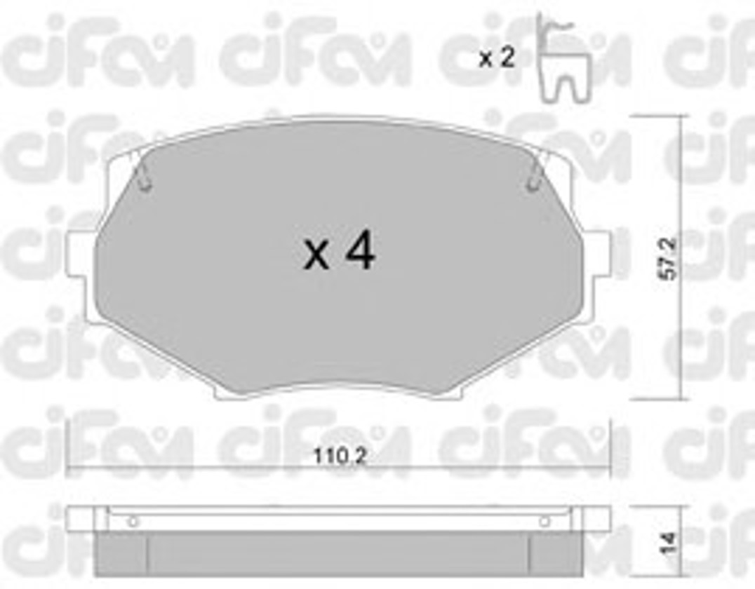 Колодки тормозные дисковые CIFAM 822-472-0