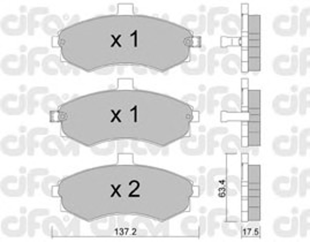 Колодки тормозные дисковые CIFAM 822-504-0