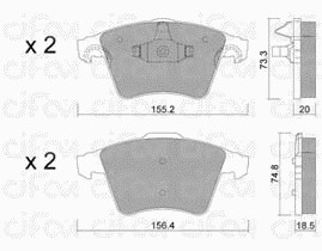 Колодки тормозные дисковые CIFAM 822-552-3