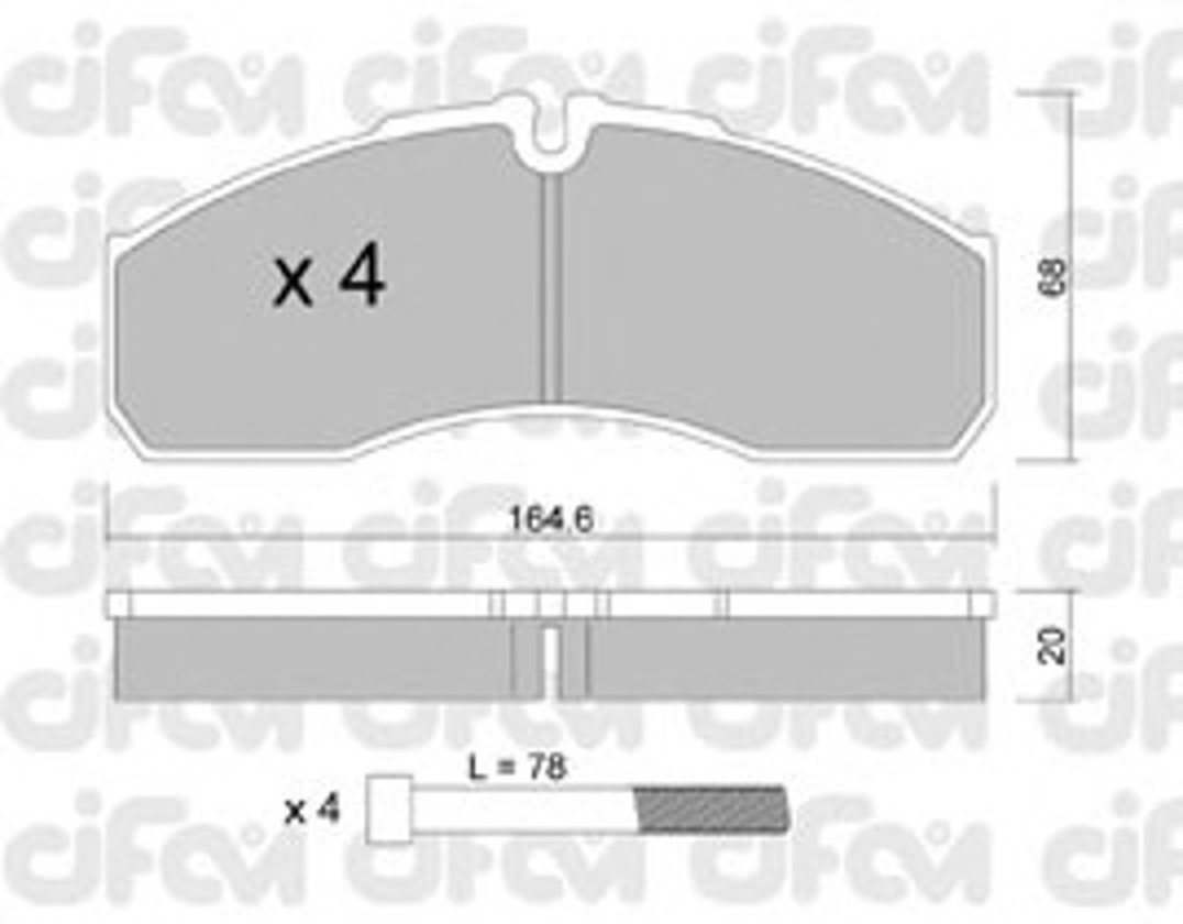 Колодки тормозные дисковые CIFAM 822-578-0