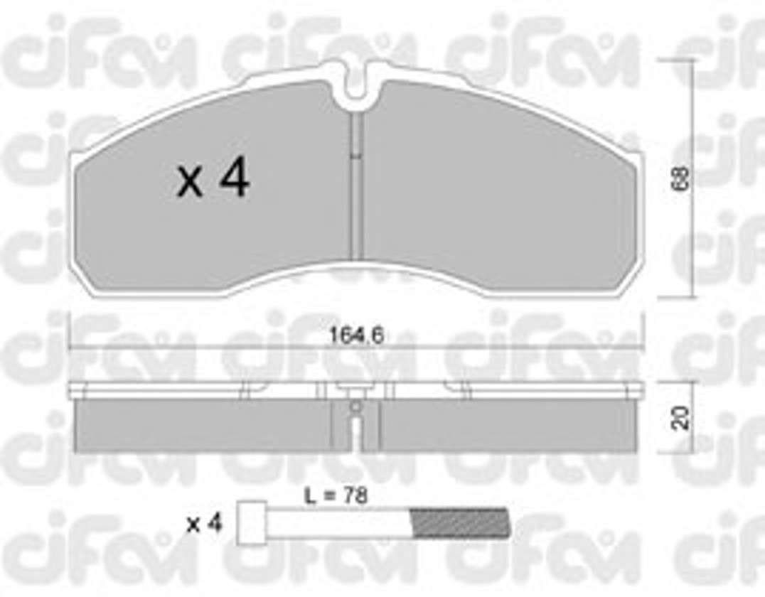 Колодки тормозные дисковые CIFAM 822-578-5