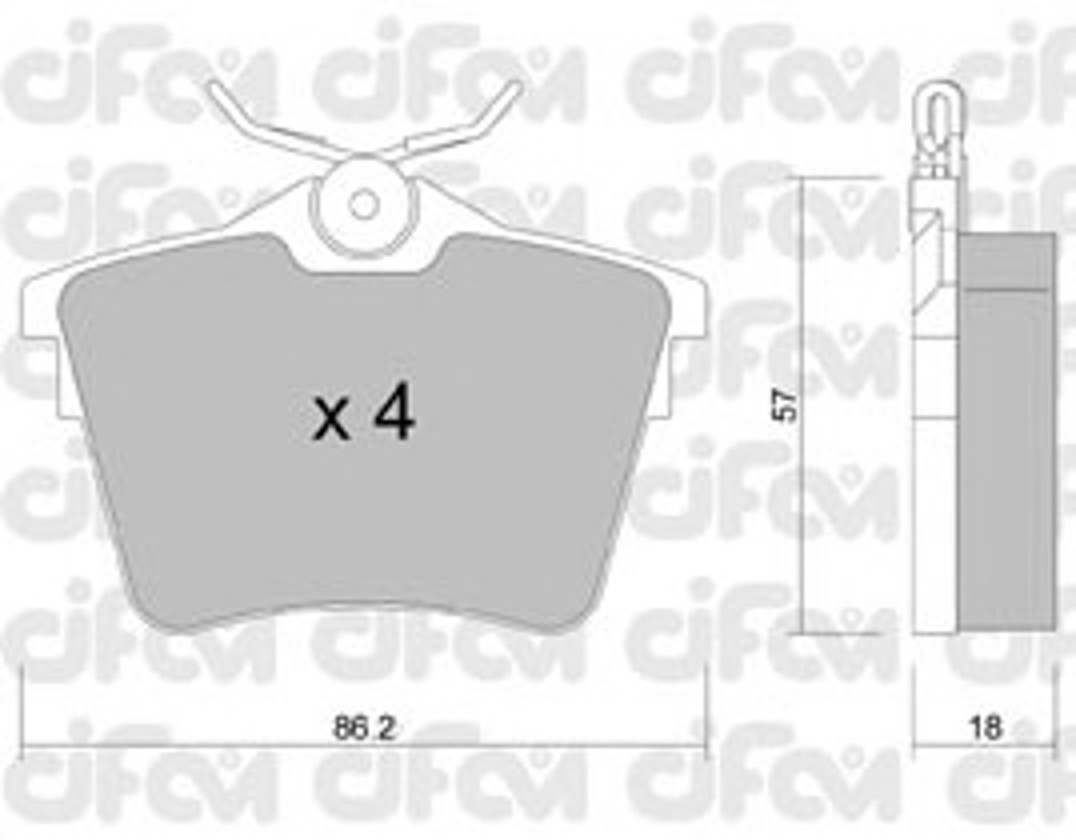 Колодки тормозные дисковые CIFAM 822-602-0
