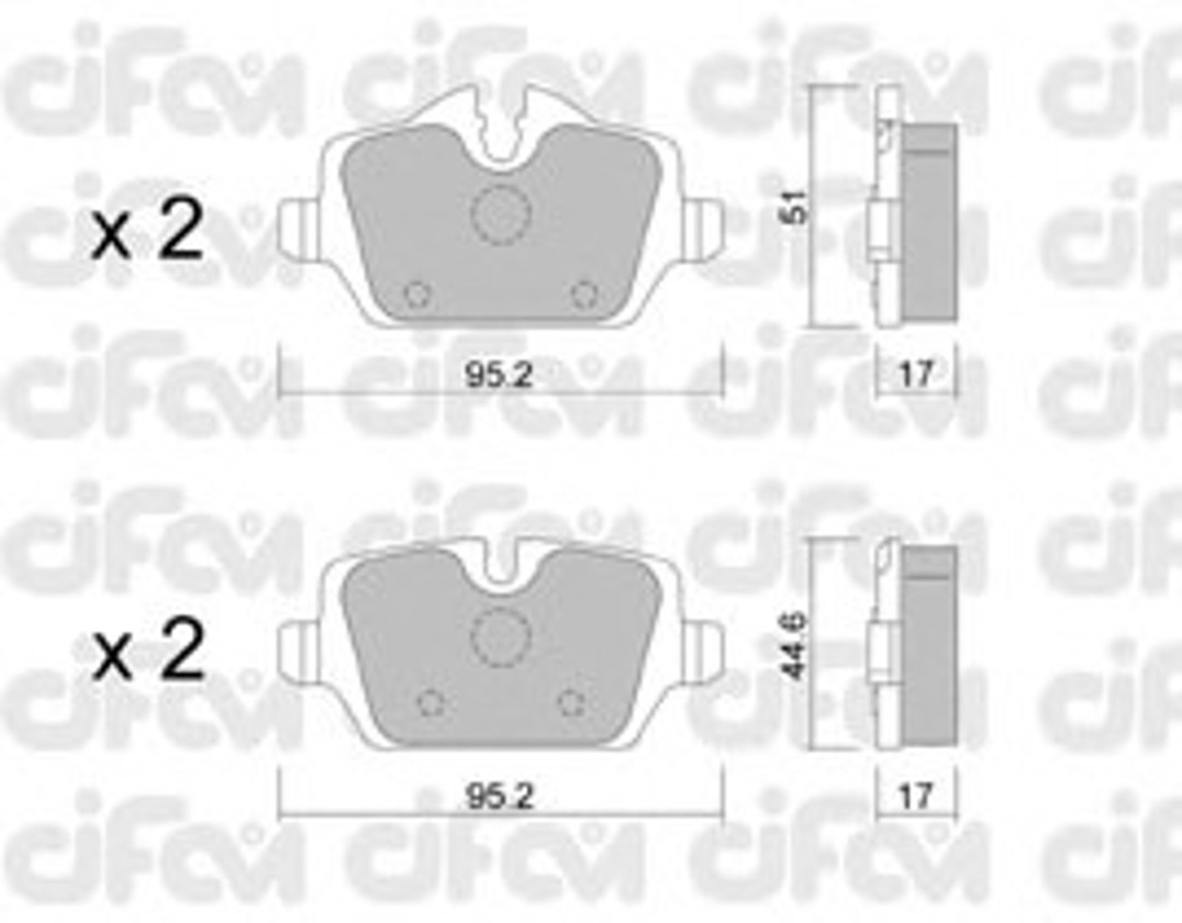 Колодки тормозные дисковые CIFAM 822-641-0