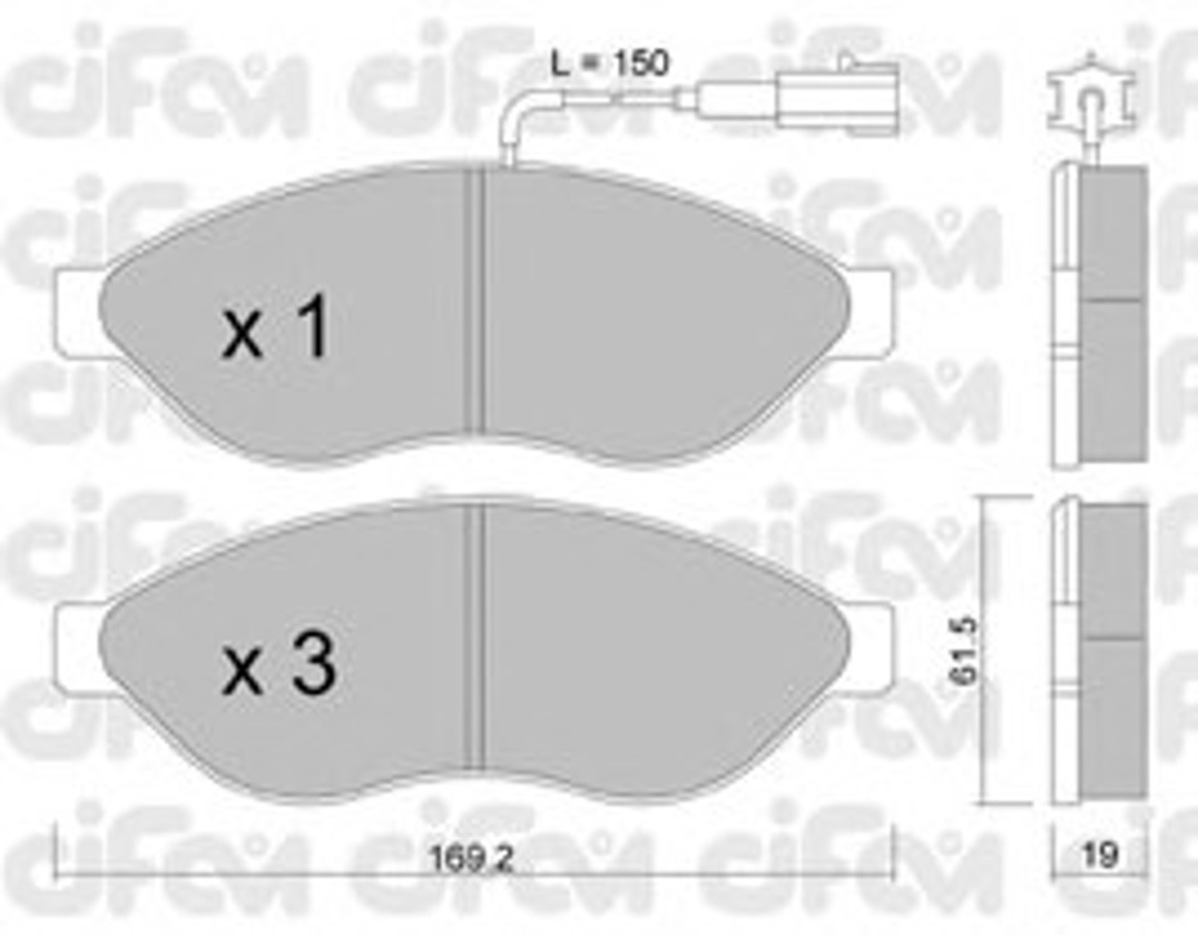 Колодки тормозные дисковые CIFAM 822-708-0