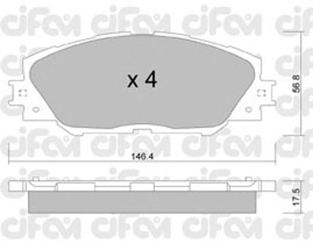Колодки тормозные дисковые CIFAM 822-748-0