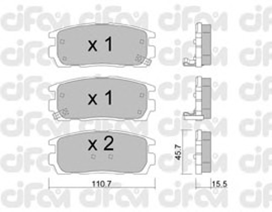 Комплект тормозных колодок дисковый тормоз CIFAM 822-779-0